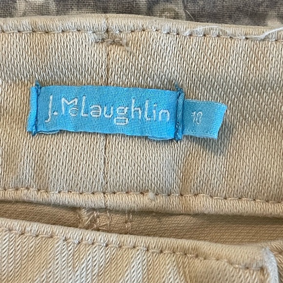 J. McLaughlin 10 off white color stretch jeans with goldtone accents cotton - Picture 6 of 6